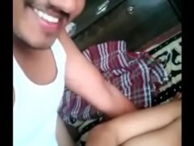 Newlywed couple enjoys a threesome with a stranger in their home