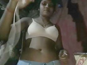 Beautiful girl records a video for her lover
