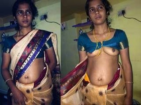 Tamil babe Maya flaunts her breasts in sensual video
