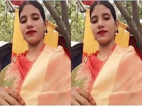 Sexy babe flaunts her body in a video call