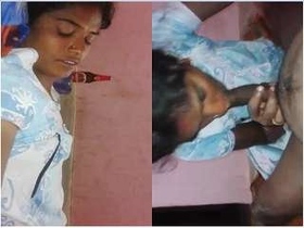 Desi wife from Tamil gives a blowjob in exclusive video