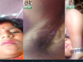 Hot Indian wife flaunts her boobs and pussy in front of the camera