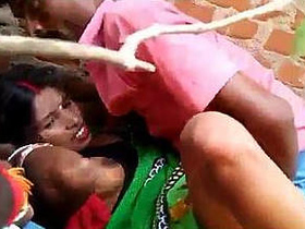 Desi Randi enjoys group sex with young friends in outdoor setting