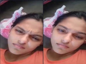 Busty girl flaunts her breasts and pussy in a seductive manner