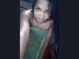A beautiful girl enjoying her bath