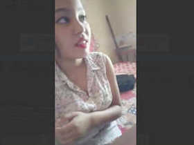 Cute girl reveals her breasts and gives a handjob to her math teacher