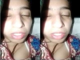 Horny girl masturbates with fingers in HD video