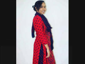A stunning Bangladeshi woman pleasures herself with her hands