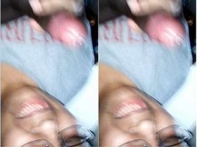 Desi wife gives a blowjob to her husband in Tamil video