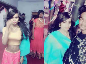 After a dance competition, a slim Marathi girl gives a BJ to her friend