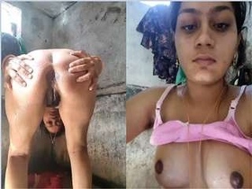 Desi bhabhi Anju bares her body in front of the camera