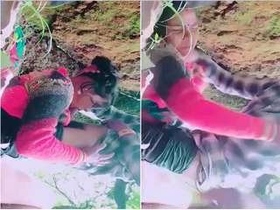 MILF stepsister gives outdoor blowjob and gets fucked
