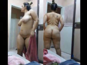 Indian woman with a curvy butt