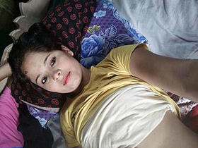 A newlywed aunt pleasures herself with her fingers in this solo video