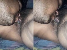 Husband pleasures wife with oral sex