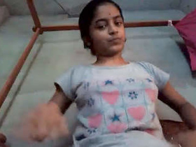 Audio-only teen schoolgirl pleasures herself in solo video