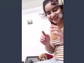 Beautiful girlfriend showcases her body on webcam for lover