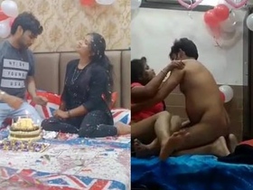 Desi bhabhi's birthday celebration turns into a wild fucking session