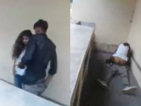 Desi couple caught fucking in the kitchen