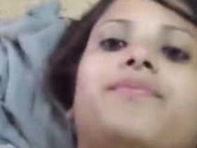 Cute teen girl gets her pussy licked and fucked at home by her lover