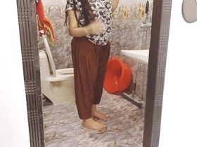 Desi daddy sneaks into shower to watch stepdaughter have sex