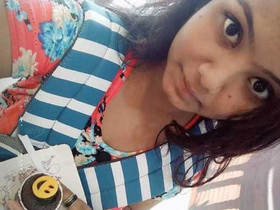 Indian babe flaunts her big boobs in front of her boyfriend