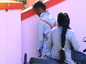 Desi babe teases her client in south India