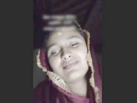 Horny Indian girl's facial expressions and moaning in homemade video