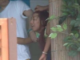 Japanese submissive gets outdoor sex in public park