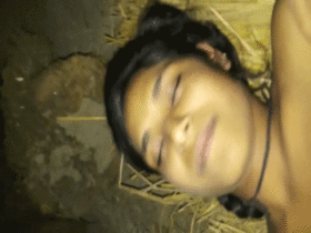 Desi couple enjoys steamy sex on a bed of hay