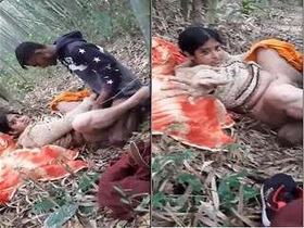 Randi and her partner have an outdoor sex session in the village