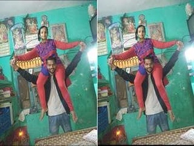 Desi bhabhi flaunts her big boobs and shaved pussy