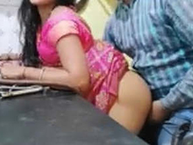Horny bhabhi gets fucked in the kitchen by the host