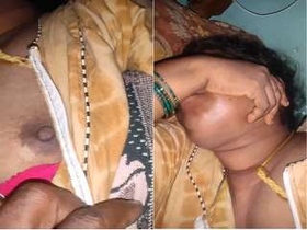 Husband records wife's big boobs and pussy while she sleeps