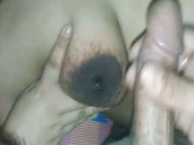 Curvy Indian wife with erect nipples in steamy video