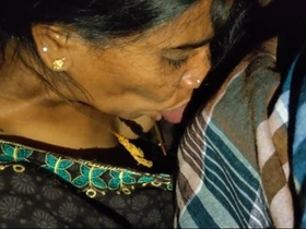 Mature Telugu wife indulges in blowjob with her husband after dinner