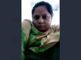 Excited Indian woman pleasures herself