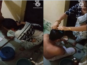 Desi bhabhi's exclusive bathroom blowjob in HD video