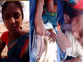 Desi wife gives an outdoor blowjob to her boyfriend