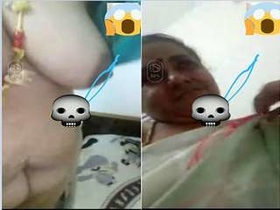Exclusive video of a bhabhi exposing her breasts and vagina