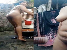 Village girl in homemade video gets naughty in the bathtub
