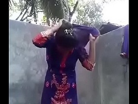 Busty desi babe strips down and shows off her body in front of her lover