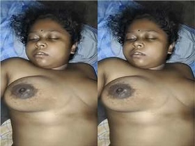 Desi wife wakes up and gets naked in front of husband's camera