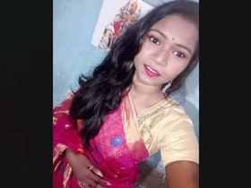 Nighttime boob and blowjob action with a Bengali wife