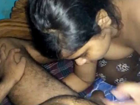 Cute couple enjoys a steamy blowjob with a happy ending