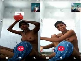 Desi Indian babe takes a bath in part one of video series