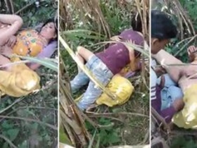 Wife and best friend have a threesome in outdoor voyeur video
