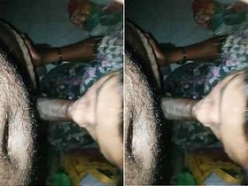 Tamil babe gives a blowjob to her husband