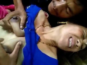 Manipur couple shares passionate kissing and breast sucking