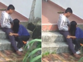College student's GF gives a blowjob in class